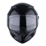 1Storm Motorcycle Street Bike Dual Visor/Sun Visor Full Face Helmet Mechanic with LED Tail Light: LED_HJK316