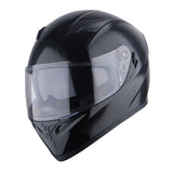 1Storm Motorcycle Street Bike Dual Visor/Sun Visor Full Face Helmet Mechanic with LED Tail Light: LED_HJK316