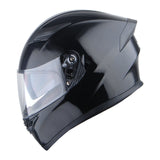 1Storm Motorcycle Street Bike Dual Visor/Sun Visor Full Face Helmet Mechanic with LED Tail Light: LED_HJK316