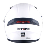 1Storm Motorcycle Street Bike Dual Visor/Sun Visor Full Face Helmet Mechanic with LED Tail Light: LED_HJK316