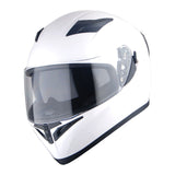 1Storm Motorcycle Street Bike Dual Visor/Sun Visor Full Face Helmet Mechanic with LED Tail Light: LED_HJK316