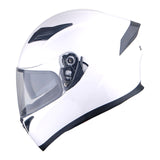 1Storm Motorcycle Street Bike Dual Visor/Sun Visor Full Face Helmet Mechanic with LED Tail Light: LED_HJK316