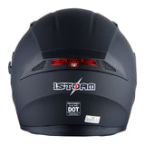 1Storm Motorcycle Street Bike Dual Visor/Sun Visor Full Face Helmet Mechanic with LED Tail Light: LED_HJK316