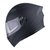 1Storm Motorcycle Street Bike Dual Visor/Sun Visor Full Face Helmet Mechanic with LED Tail Light: LED_HJK316